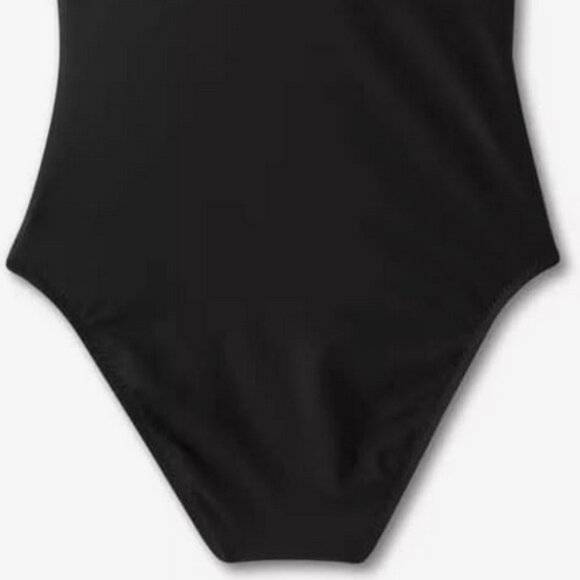 Shade & Shore | Black Mesh Front One Piece Swimsuit Size 16 NWT - Picture 6 of 10